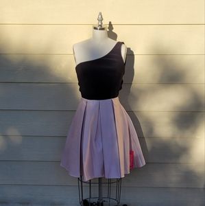 NEW Blondie Nites one shoulder sheer side Dress